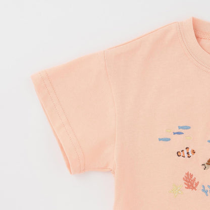 海洋生物刺繡 接觸冷感 T恤