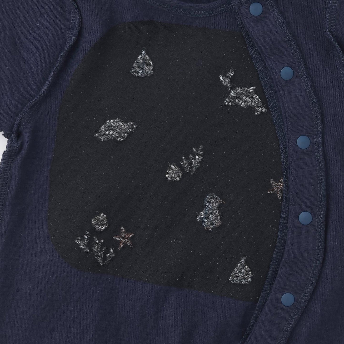 海洋生物刺繡 2way連體衣