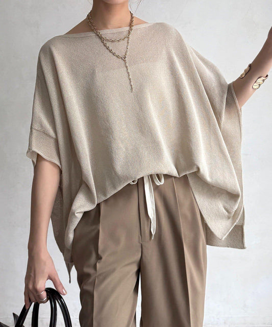 和紙斗篷式套頭上衣