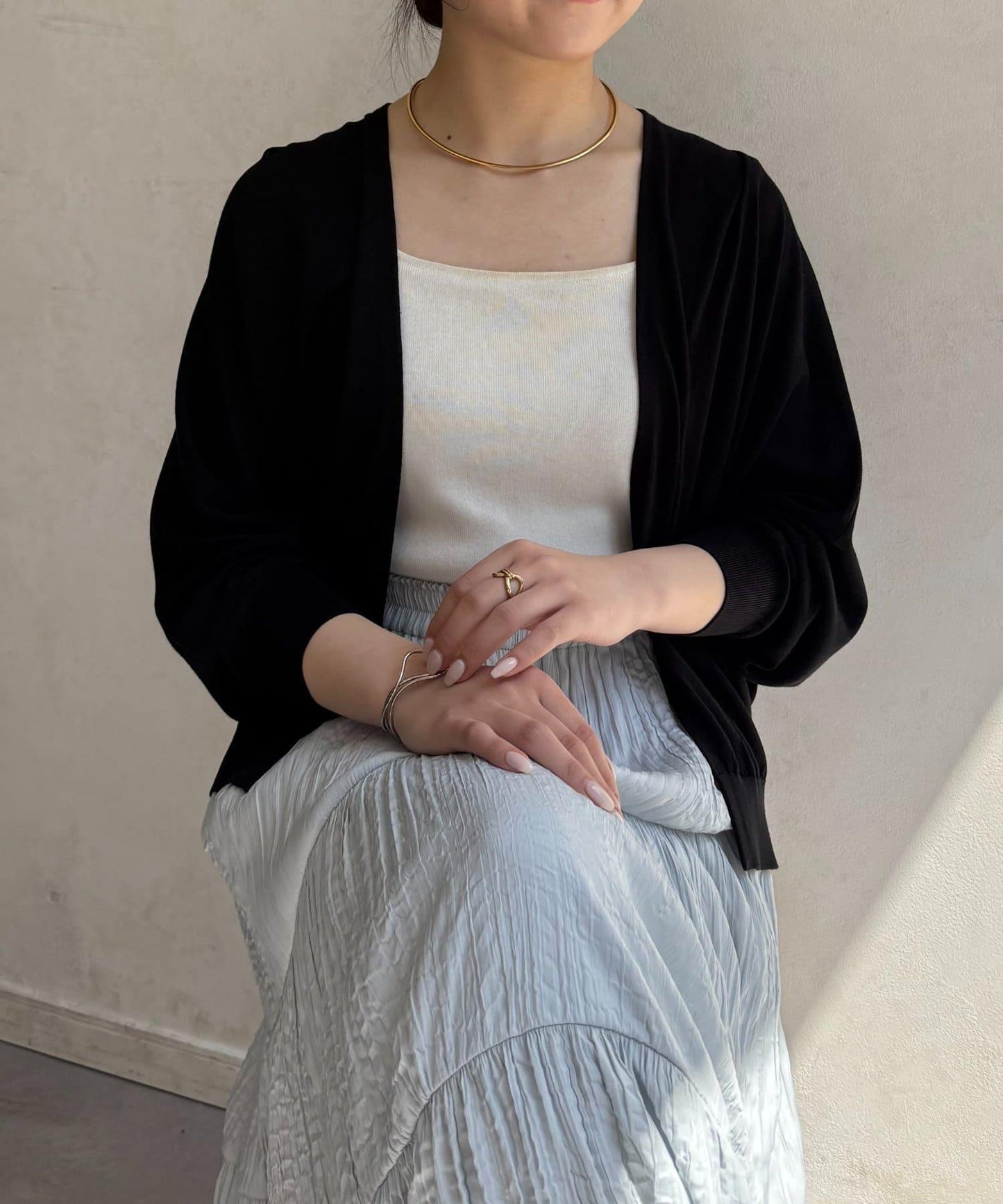 蝙蝠袖 針織開衫
