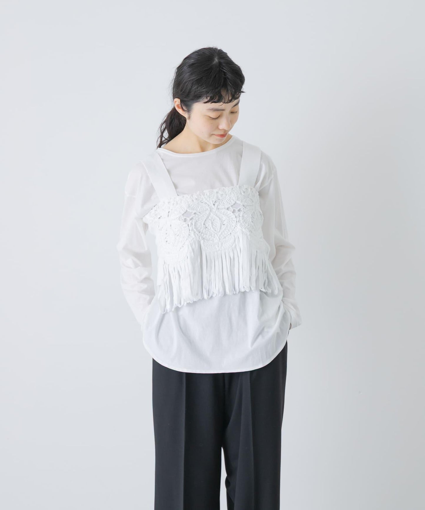 棉質針織 enrica RACE COTTON KNIT 上衣