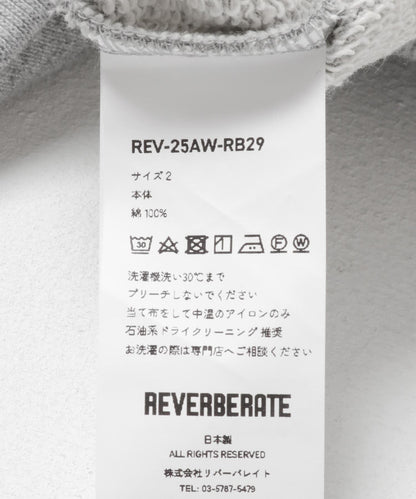 REVERBERATE 全拉鍊連帽衛衣
