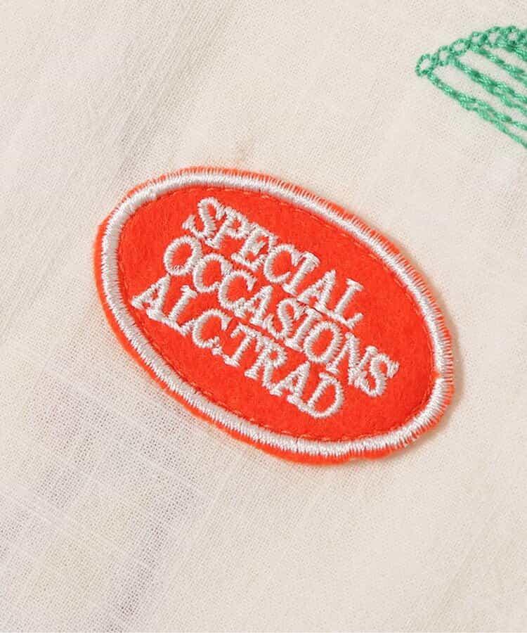 夏日元素滿版刺繡襯衫