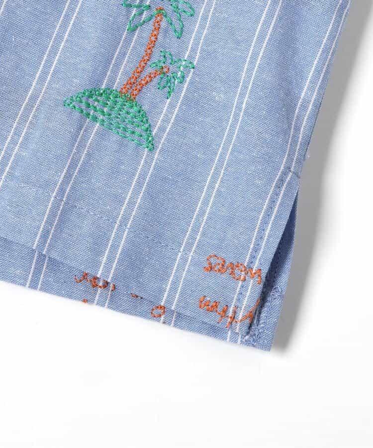 夏日元素滿版刺繡襯衫