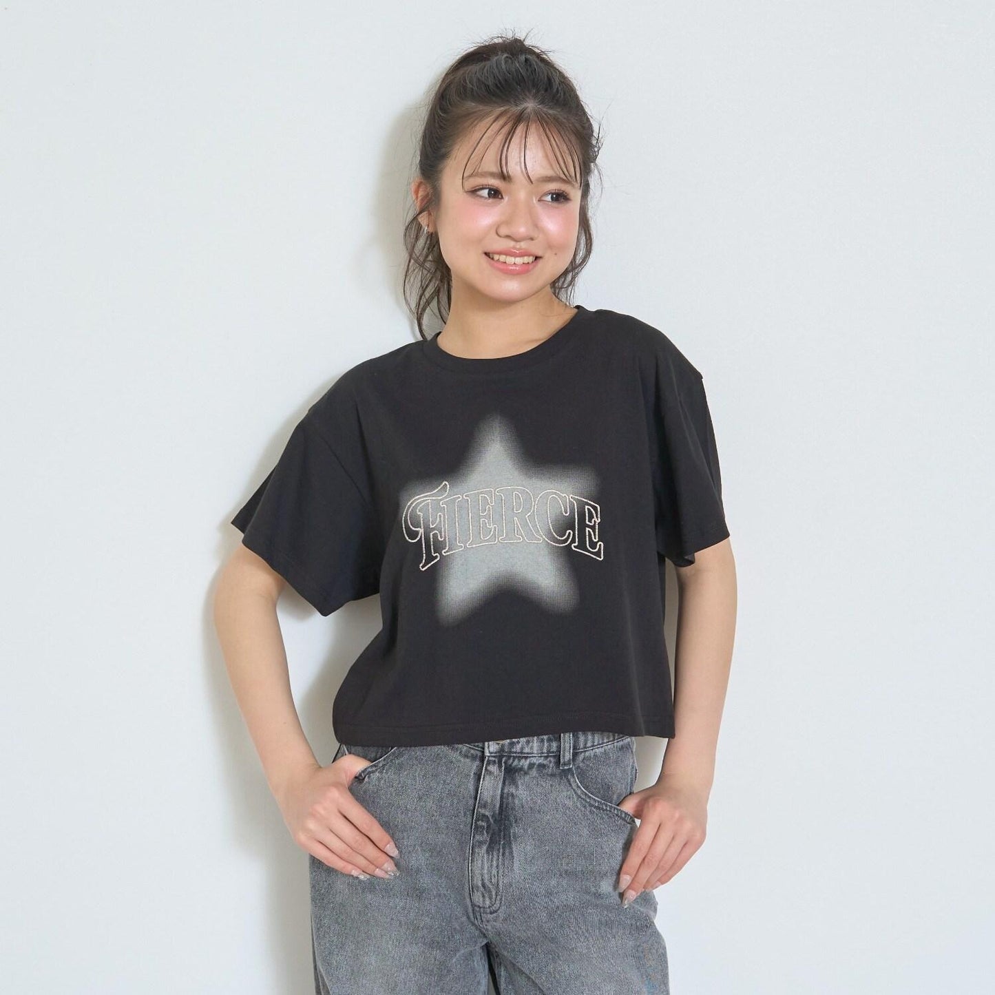 LTXC 棉100% 星星噴染圖案 短袖T恤