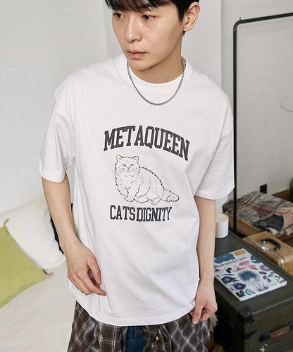 功能性面料 貓咪印花 METAQUEEN T恤