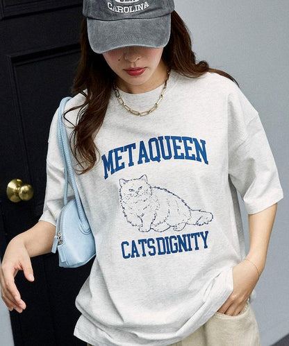 功能性面料 貓咪印花 METAQUEEN T恤