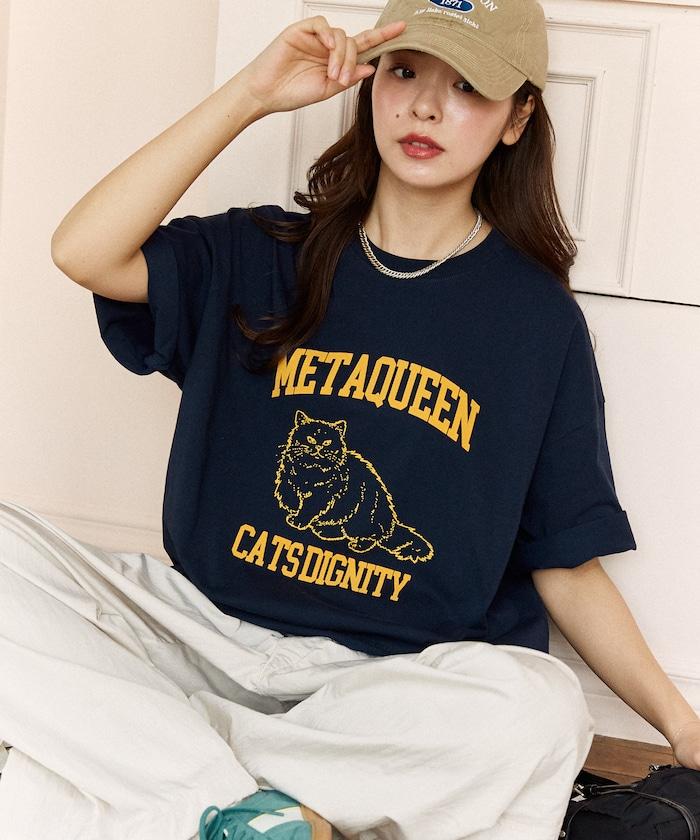功能性面料 貓咪印花 METAQUEEN T恤
