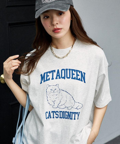功能性面料 貓咪印花 METAQUEEN T恤