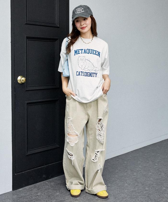 功能性面料 貓咪印花 METAQUEEN T恤