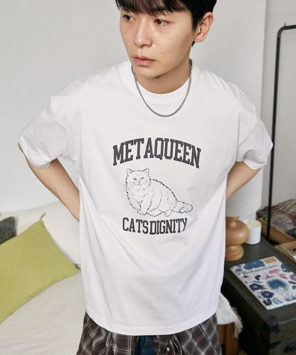 功能性面料 貓咪印花 METAQUEEN T恤