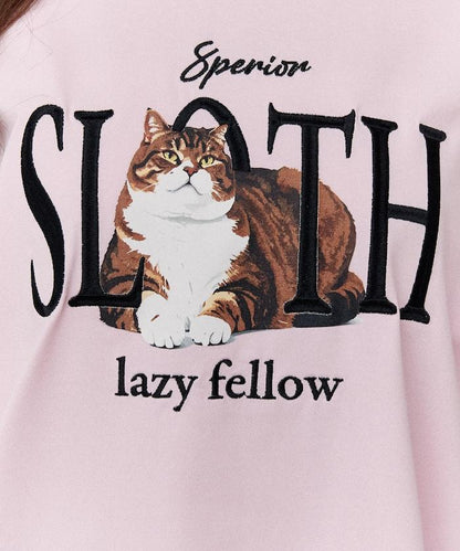 功能性面料 寵物貓刺繡 SLOTH T恤