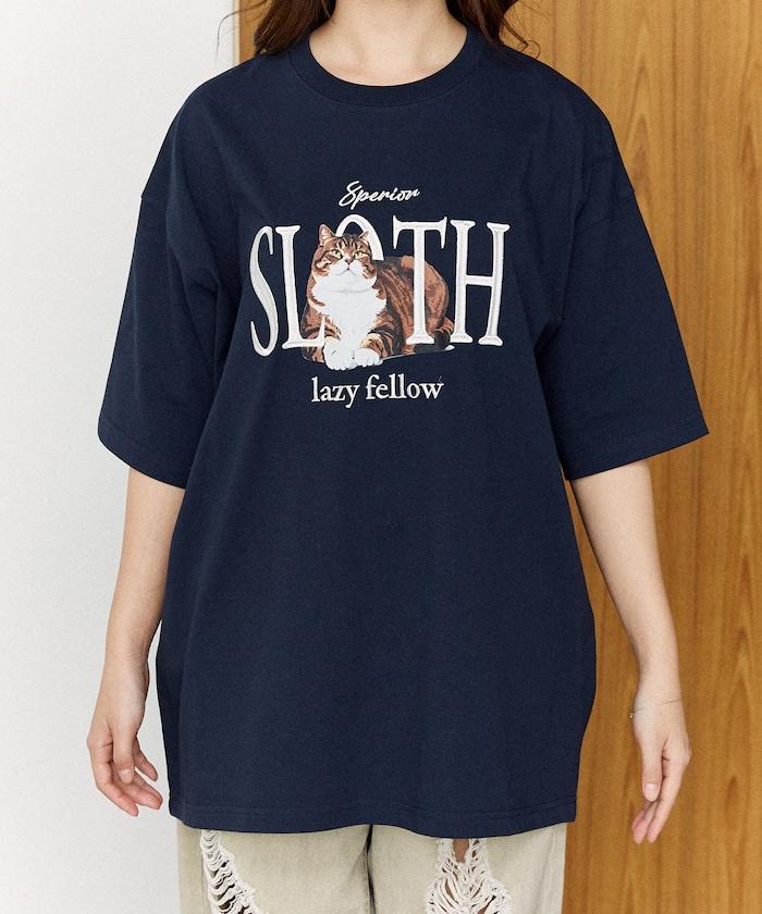 功能性面料 寵物貓刺繡 SLOTH T恤