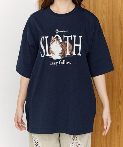 功能性面料 寵物貓刺繡 SLOTH T恤