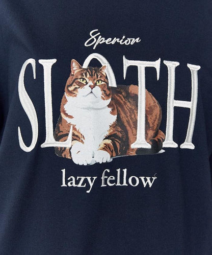 功能性面料 寵物貓刺繡 SLOTH T恤