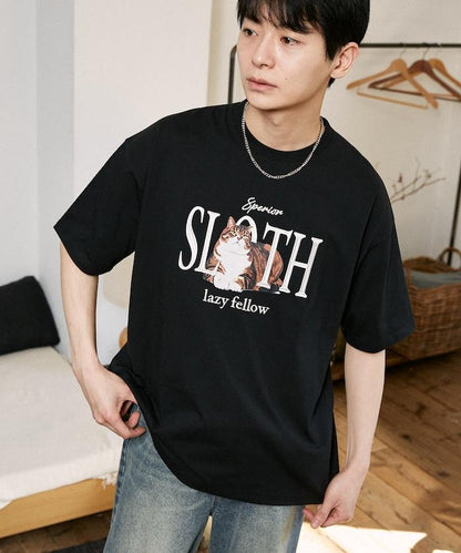 功能性面料 寵物貓刺繡 SLOTH T恤