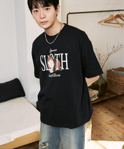 功能性面料 寵物貓刺繡 SLOTH T恤