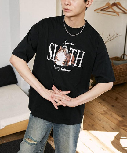功能性面料 寵物貓刺繡 SLOTH T恤