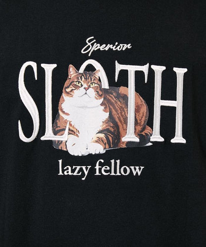 功能性面料 寵物貓刺繡 SLOTH T恤