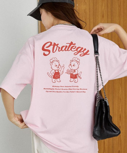 功能性面料 STRATEGY 貓咪印花 T恤