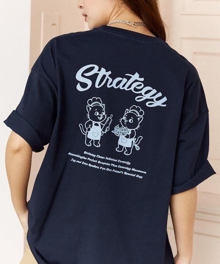功能性面料 STRATEGY 貓咪印花 T恤