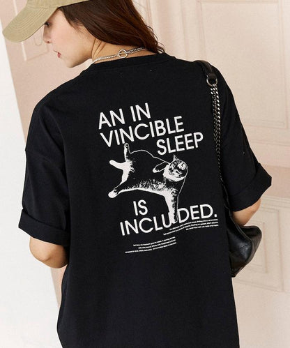 功能性面料 英文原名VINCIBLE SLEEP 貓咪印花 T恤