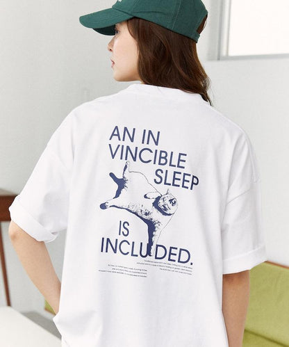 功能性面料 英文原名VINCIBLE SLEEP 貓咪印花 T恤