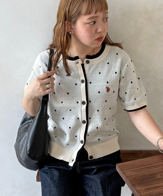 U.S. POLO ASSN. 假兩件衛衣風針織開衫