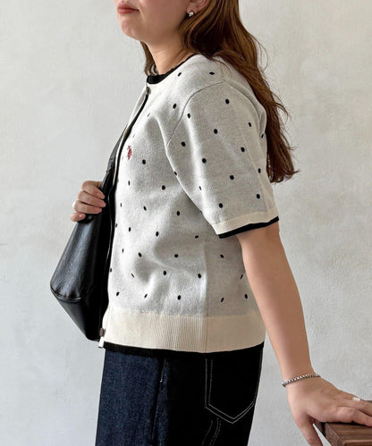 U.S. POLO ASSN. 假兩件衛衣風針織開衫