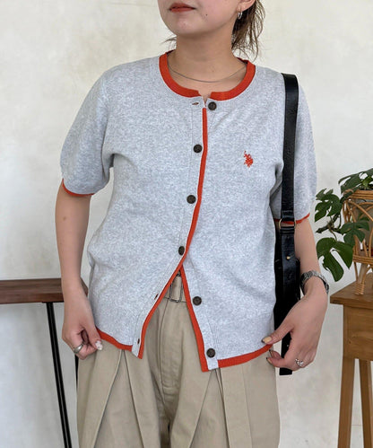 U.S. POLO ASSN. 假兩件衛衣風針織開衫
