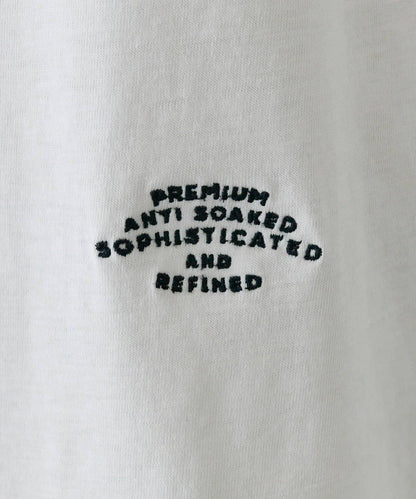 防汗漬處理 法式袖 單點logo刺繡 T恤