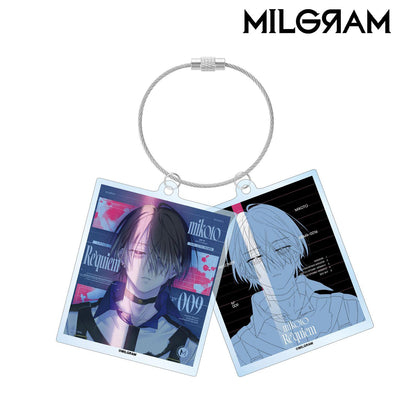 MILGRAM（彌爾葛拉姆） Requiem系列 ミコト 夾克插畫版 大號雙聯鋼絲亞克力鑰匙扣