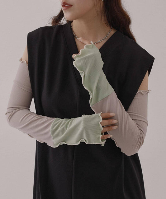 UV涼感拼色羅紋袖套 60cm