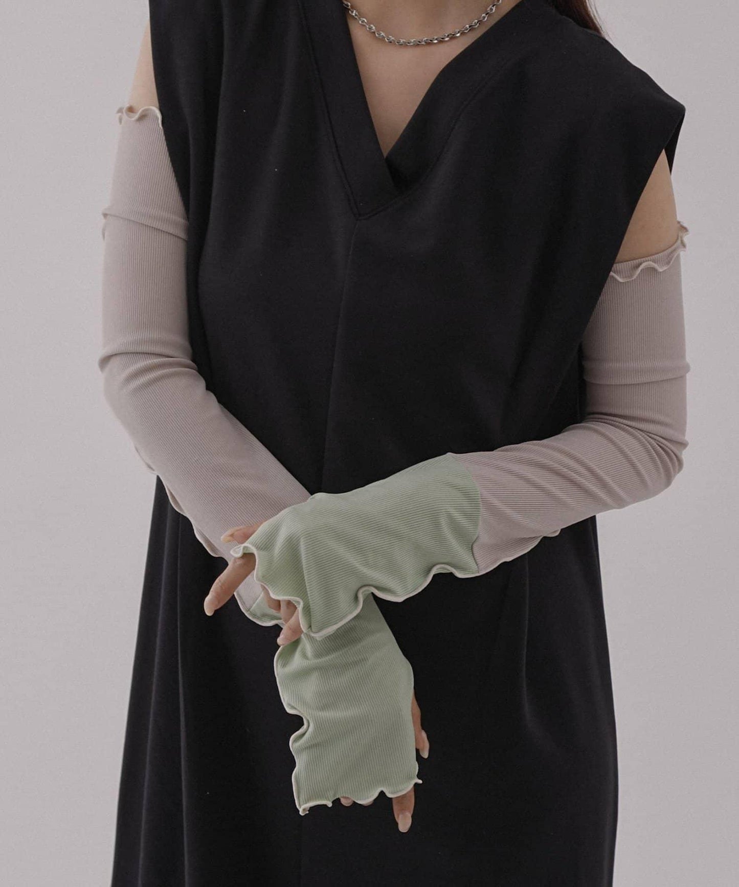 UV涼感拼色羅紋袖套 60cm