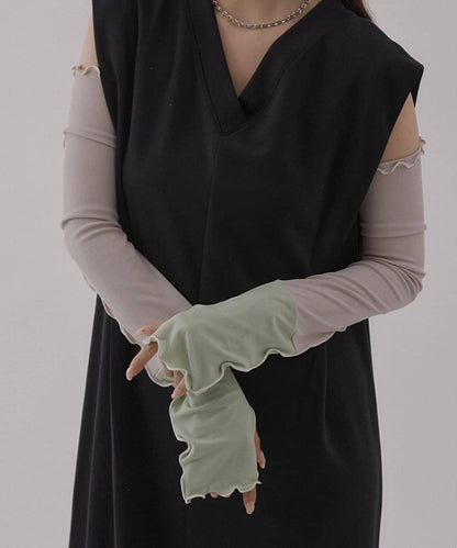 UV涼感拼色羅紋袖套 60cm