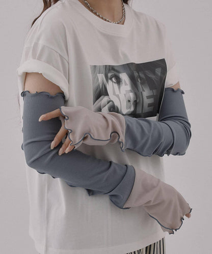 UV涼感拼色羅紋袖套 60cm