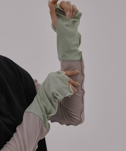 UV涼感拼色羅紋袖套 60cm