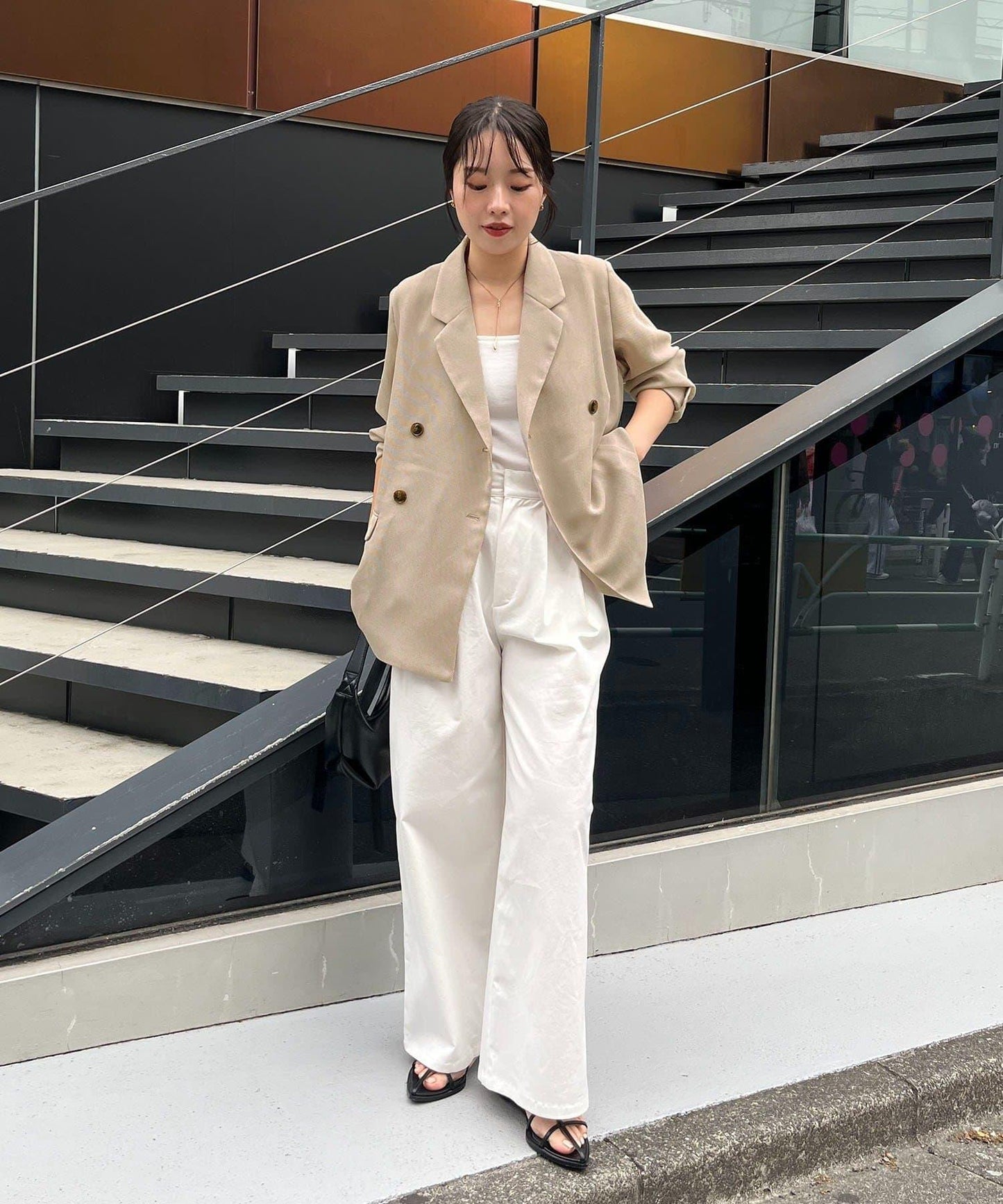 夏季可穿 透感雙排扣 夾克