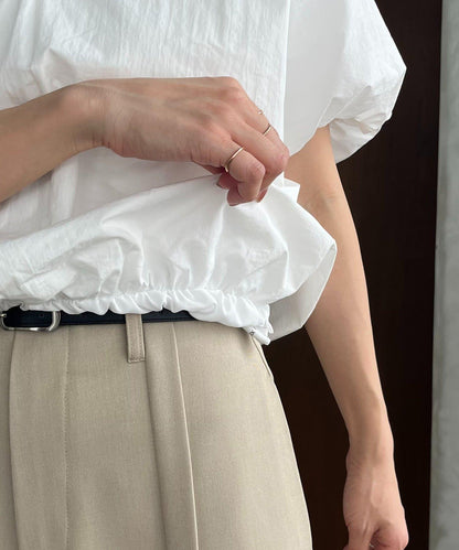 泡泡袖 蝴蝶結 設計 女襯衫（新色粉色）
