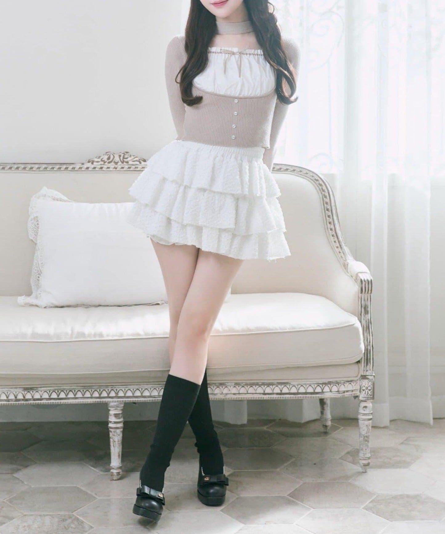 Belle Charme 蝴蝶結設計 襪套靴