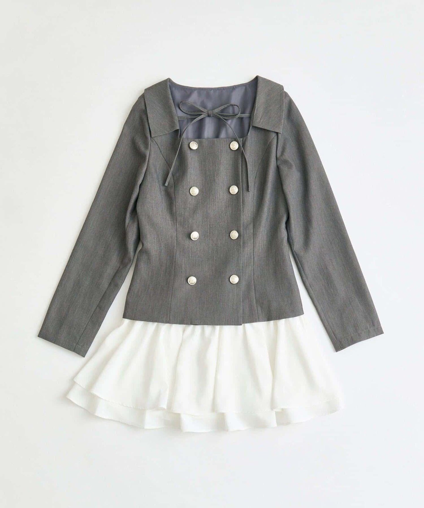 OLIVE des OLIVE 異材質拼接連衣裙