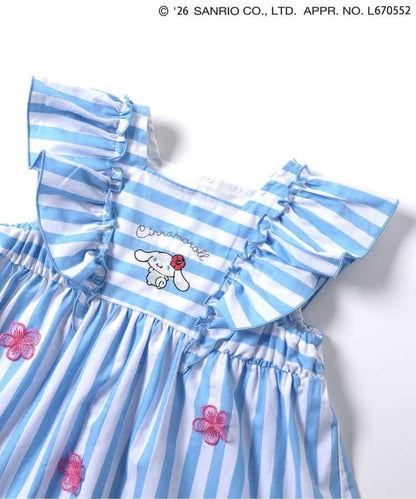 リンク サンリオキャラクターズ 花卉條紋圖案 寬鬆款 長款上衣（Tunic）