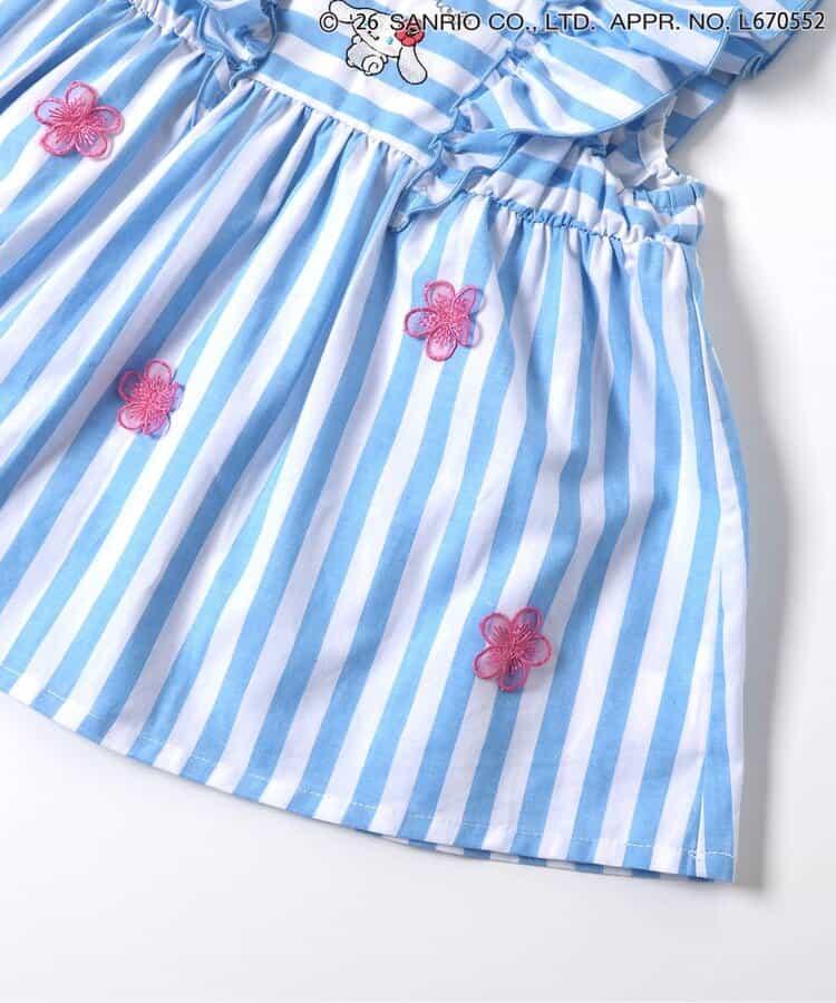 リンク サンリオキャラクターズ 花卉條紋圖案 寬鬆款 長款上衣（Tunic）