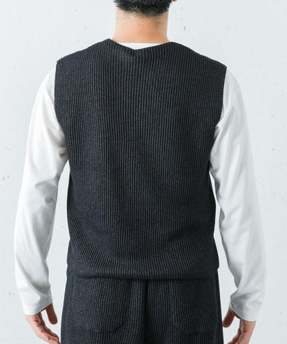 PUR《LAM》 WASHI M-G AZE VEST 背心