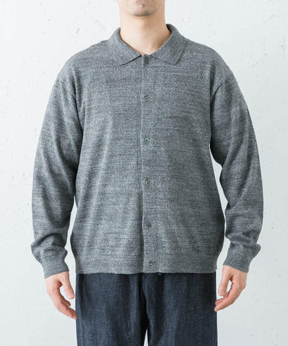 ATON C/W BOUCLE POLO CARDIGAN 針織開衫