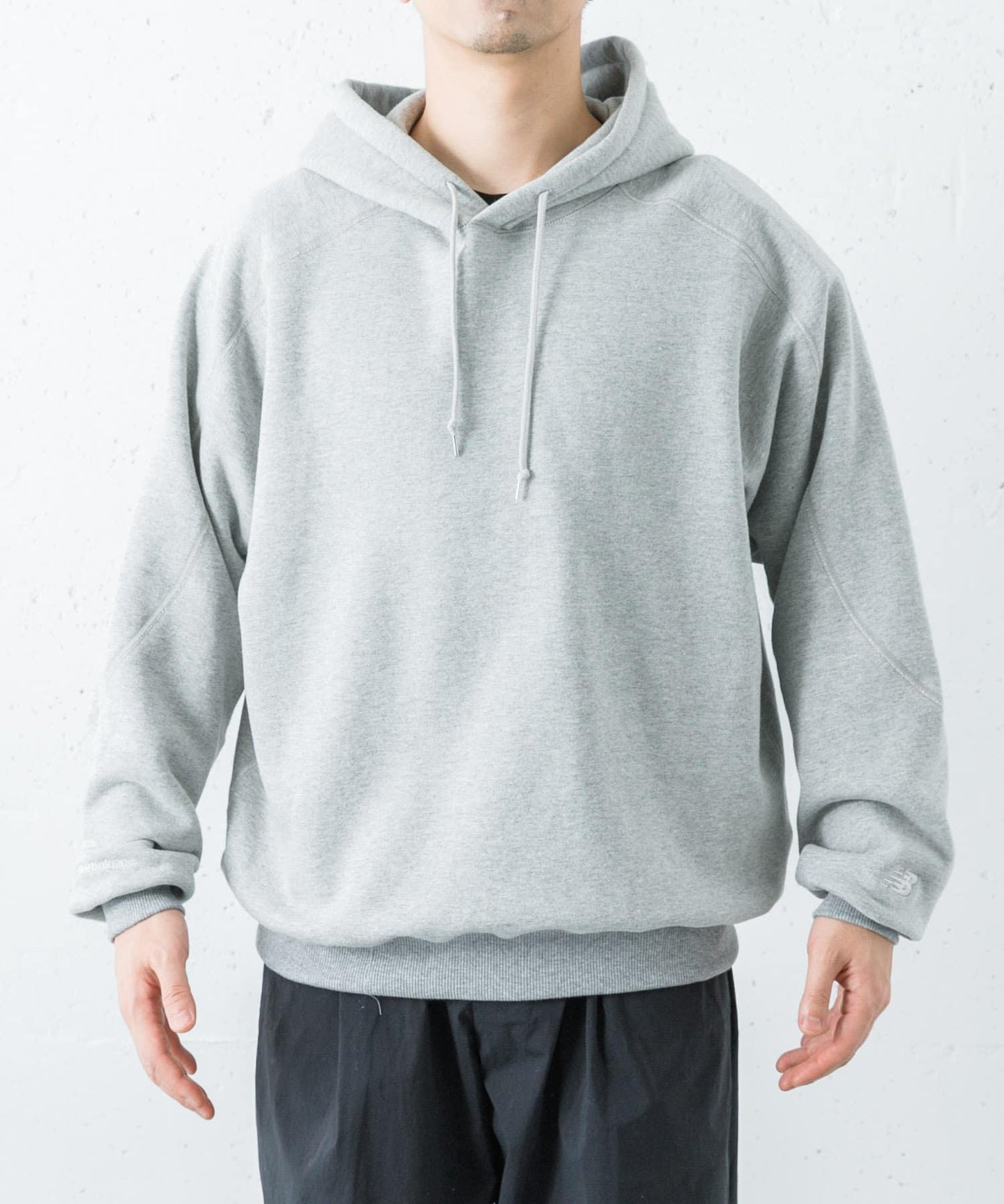 NEW BALANCE NB GREY 寬鬆連帽衛衣