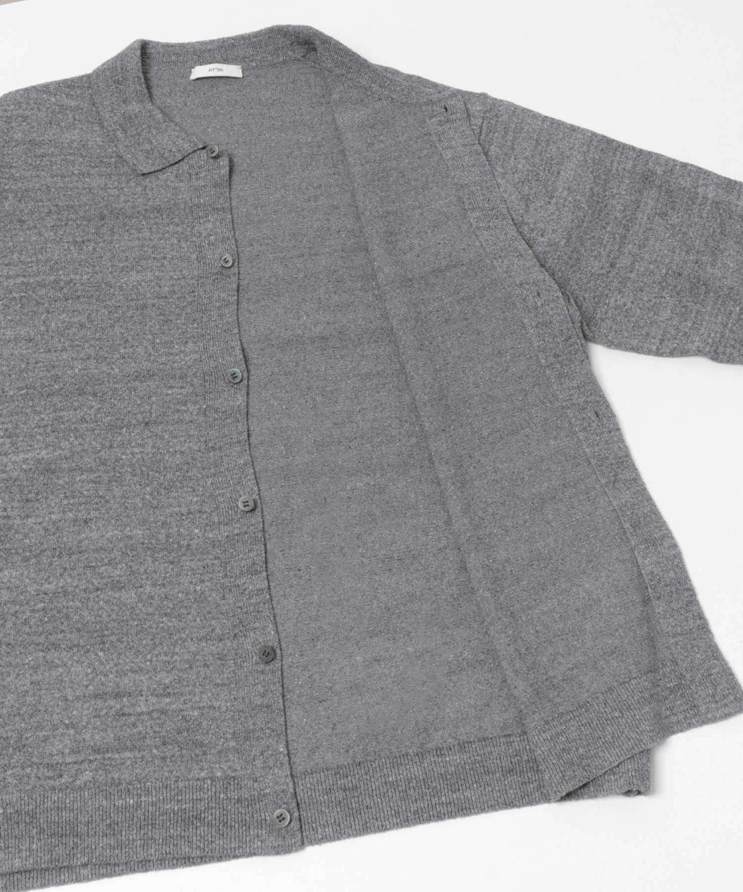 ATON C/W BOUCLE POLO CARDIGAN 針織開衫