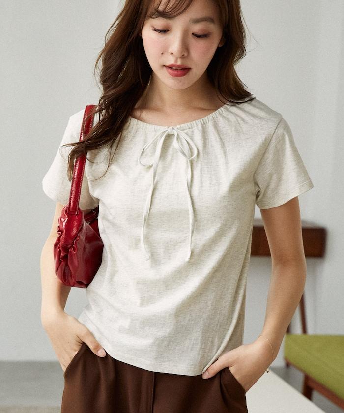 抽繩蝴蝶結設計 T恤