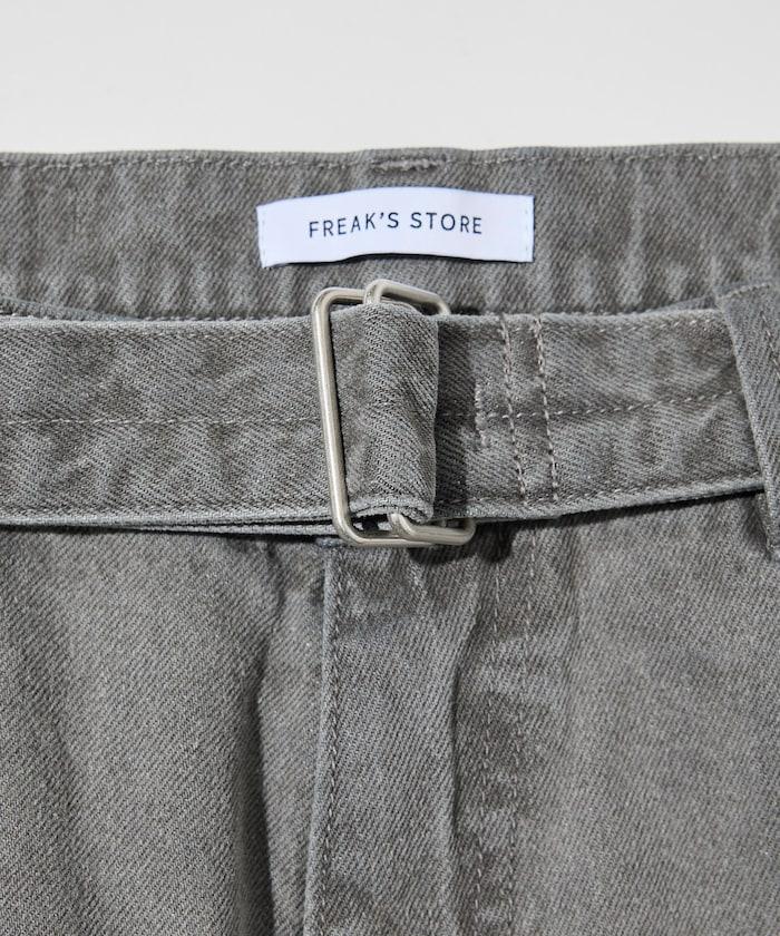 BELTED WIDE DENIM 腰帶設計闊腿牛仔褲