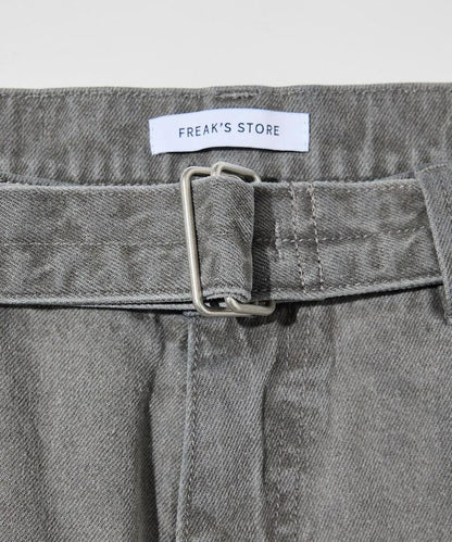 BELTED WIDE DENIM 腰帶設計闊腿牛仔褲